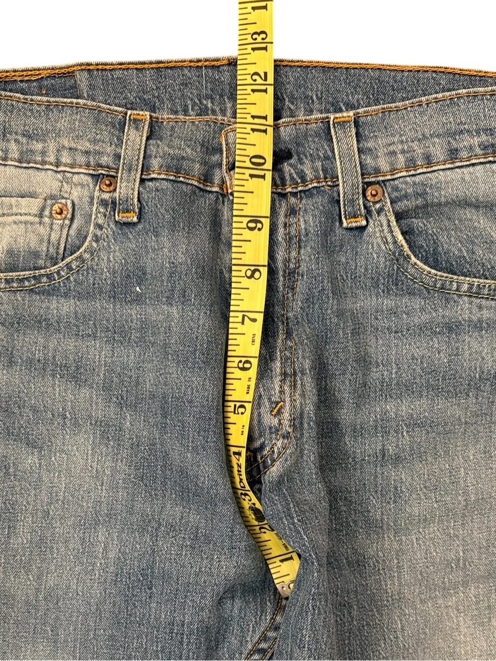 Levi’s 505 Straight Leg Jeans 30x32 Medium Wash Faded Stretch Denim Whiskering